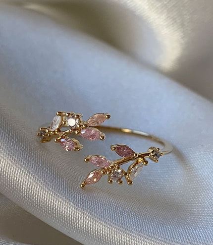 Pink Leaf Ring