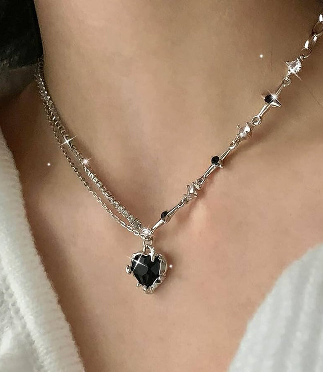 Goth Y2K Heart Necklace