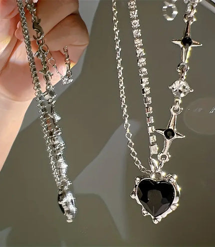 Goth Y2K Heart Necklace