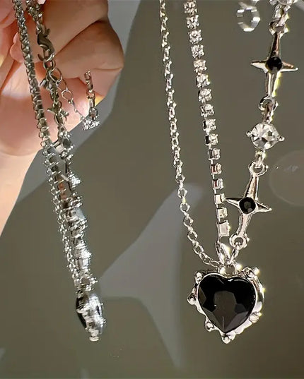 Goth Y2K Heart Necklace