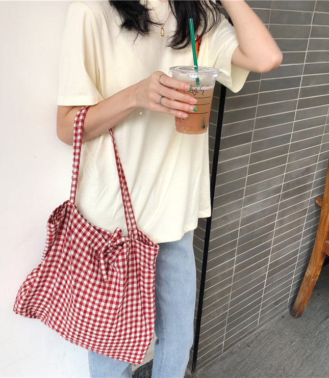 Plaid Summer Tote