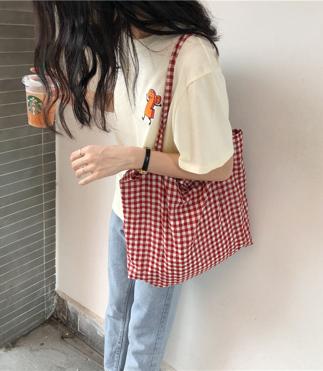 Plaid Summer Tote