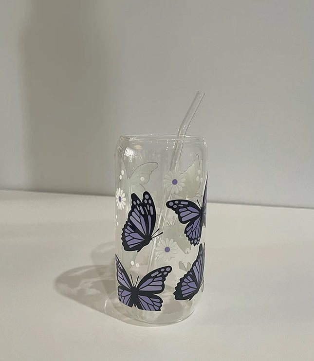 Butterfly Glass Cup