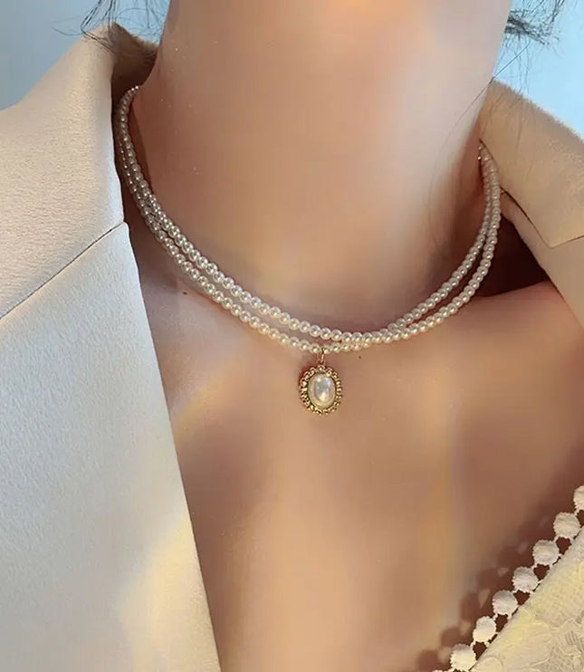 Layered Pearl Necklace