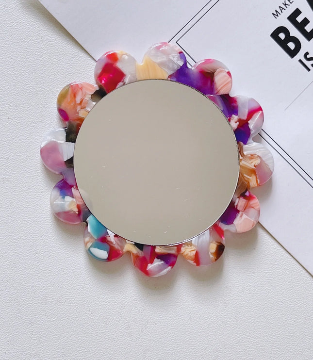 Flower Shaped Pocket Mirror