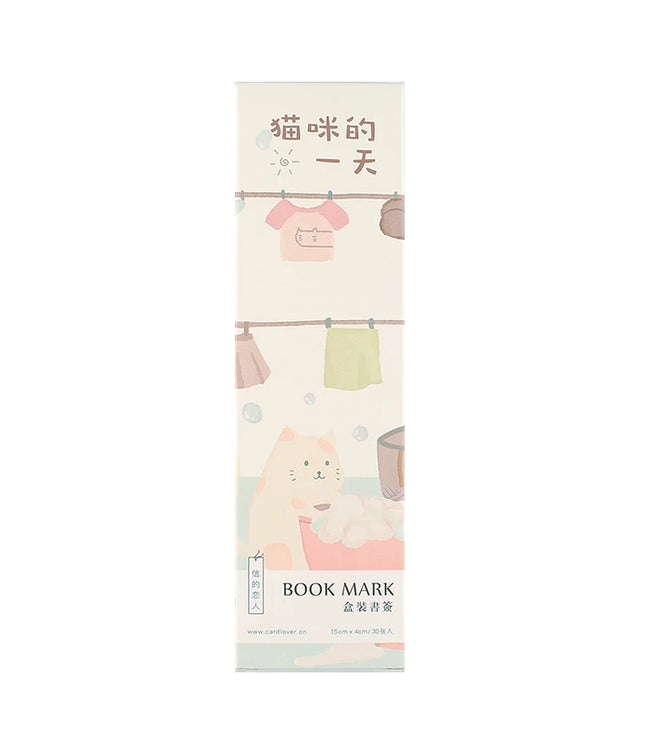 30Pcs Cat Paintings Bookmark