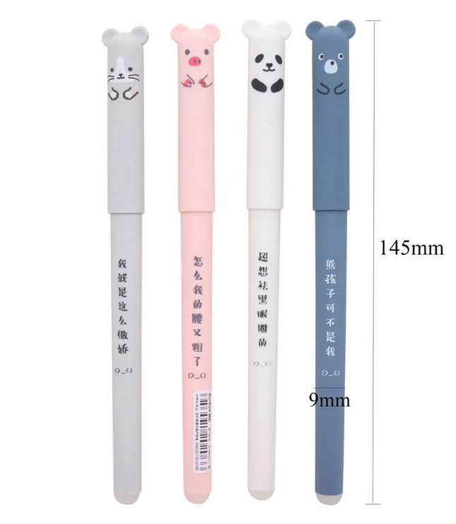 4Pcs Hamaster Erasable Gel Pens