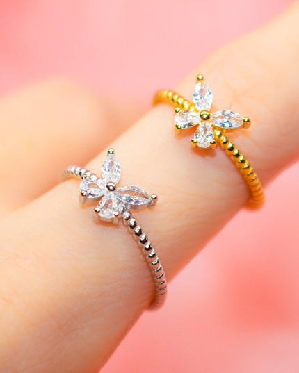 Crystal Butterfly Ring