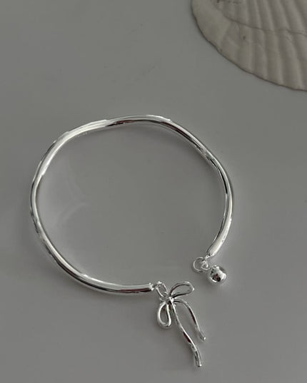 Silver Bowknot Bell Bracelet