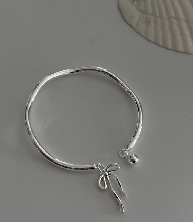 Silver Bowknot Bell Bracelet