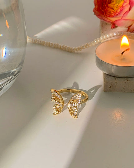 Golden Butterfly Ring