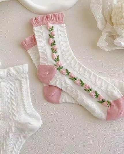 5Pairs Lolita Ruffled Socks