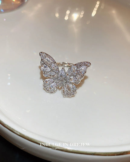 Crystal Butterfly Ring