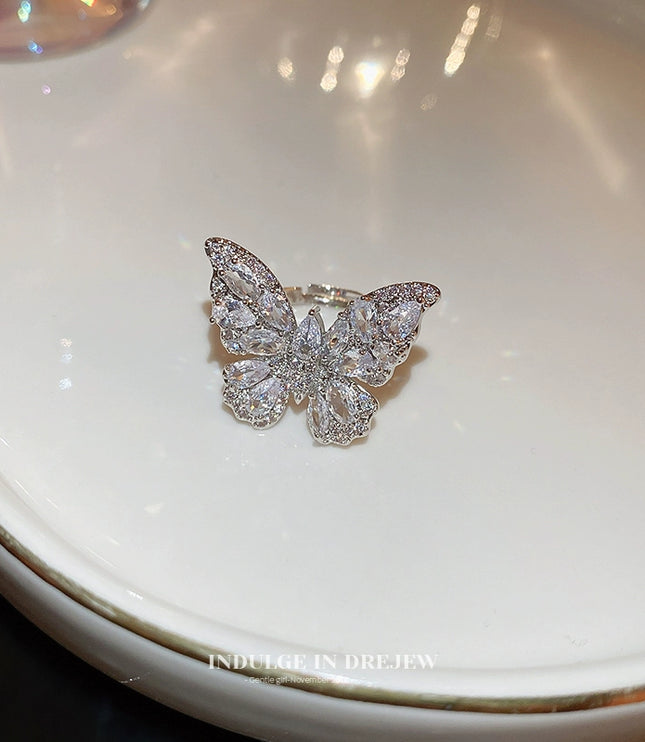 Crystal Butterfly Ring