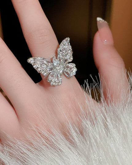 Crystal Butterfly Ring