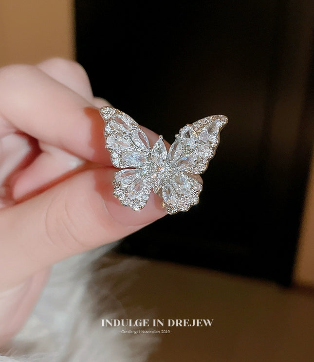 Crystal Butterfly Ring