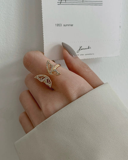 Golden Butterfly Ring