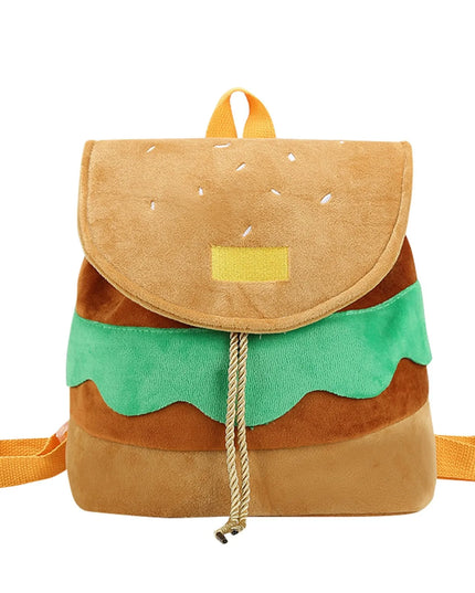 Hamburger Plush Backpack