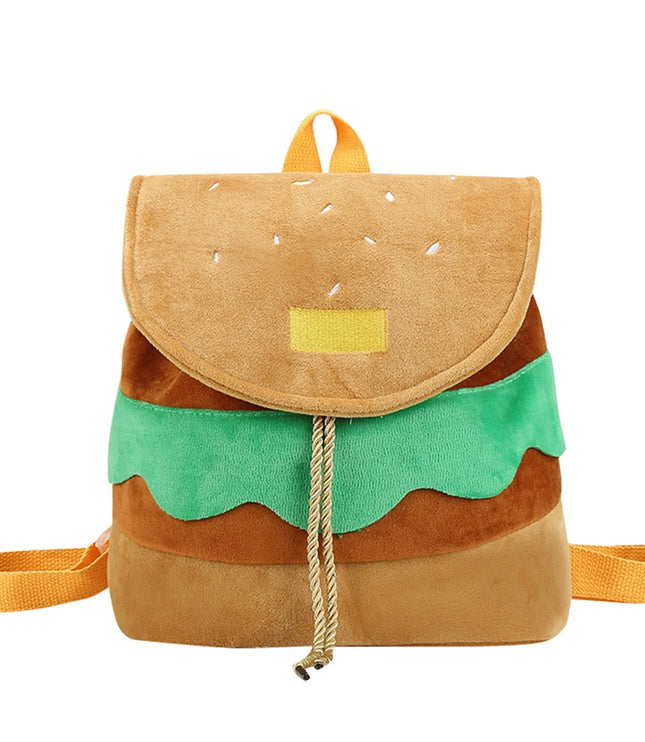 Hamburger Plush Backpack