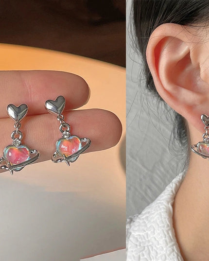 Pink Planet Earrings