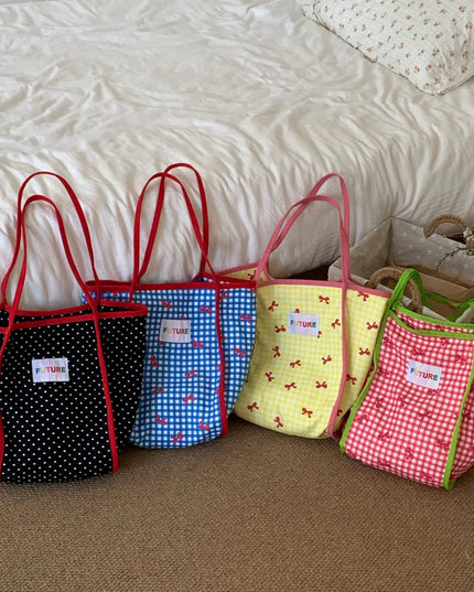 Plaid Prints Tote Bag