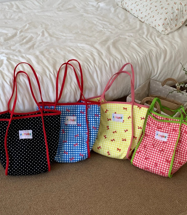 Plaid Prints Tote Bag