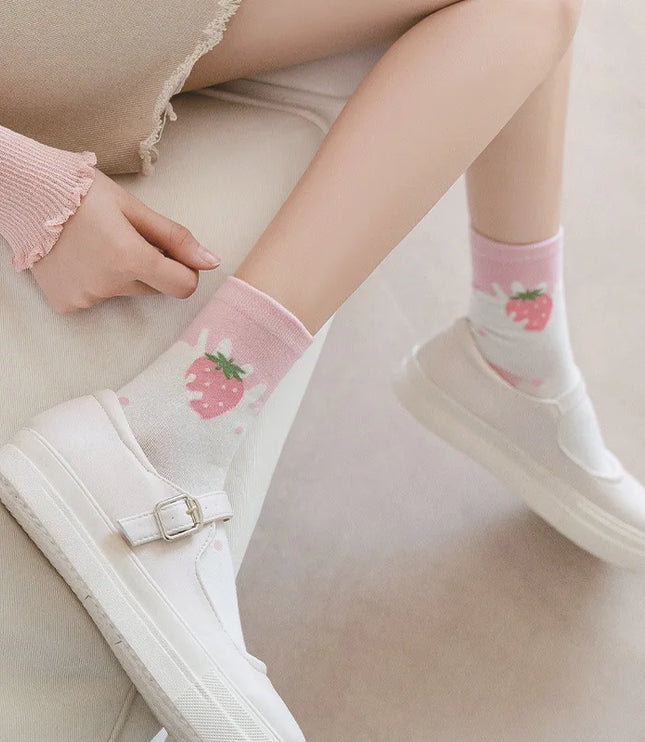 Strawberry Milk Socks