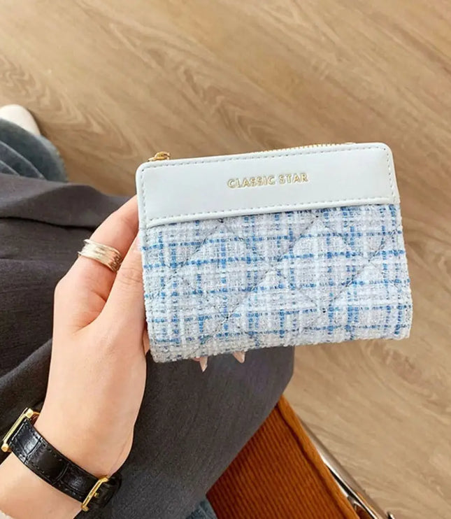 Mini Plaid Wallet