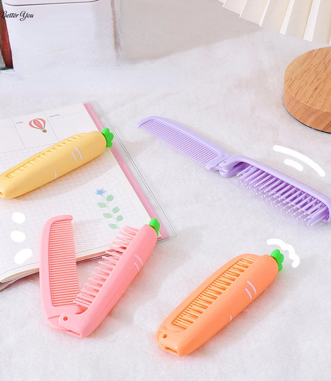 Carrot Foldable Hair Comb