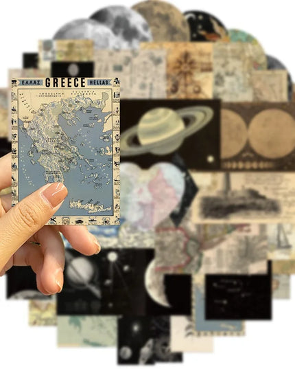 10/30/50PCS Vintage Planet Stickers