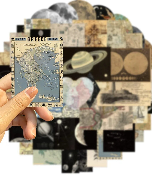 10/30/50PCS Vintage Planet Stickers