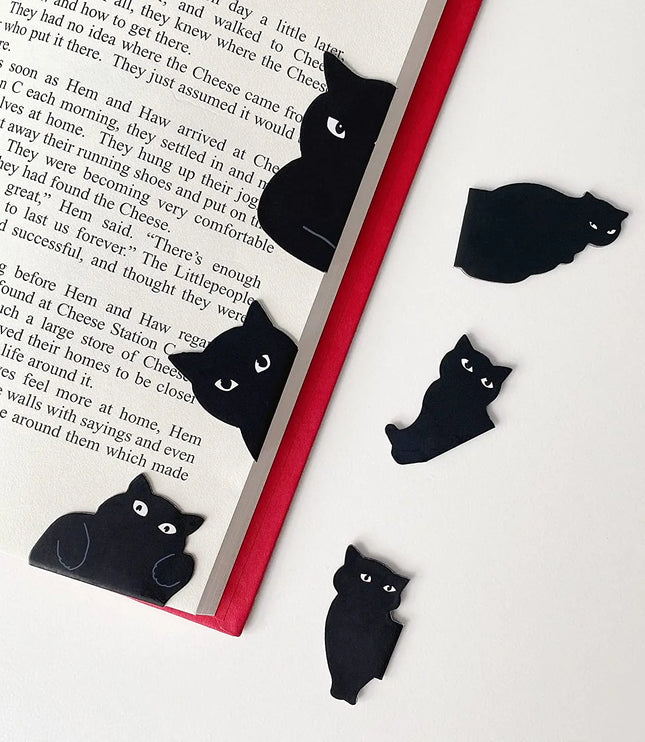 6Pcs Black Cat Bookmark