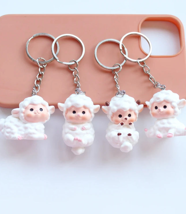 White Sheep Keychain