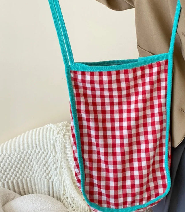 Colorful Plaid Tote