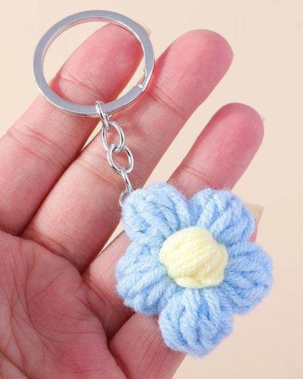 Crocheted Flower Bag Charm