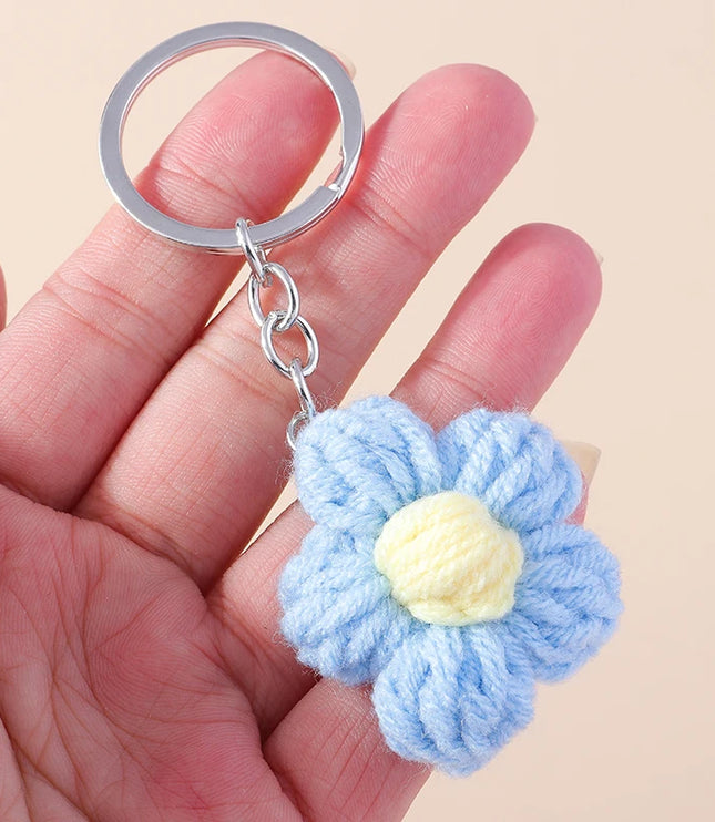 Crocheted Flower Bag Charm