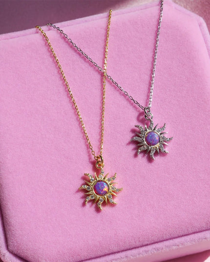 Opal Sun Necklace