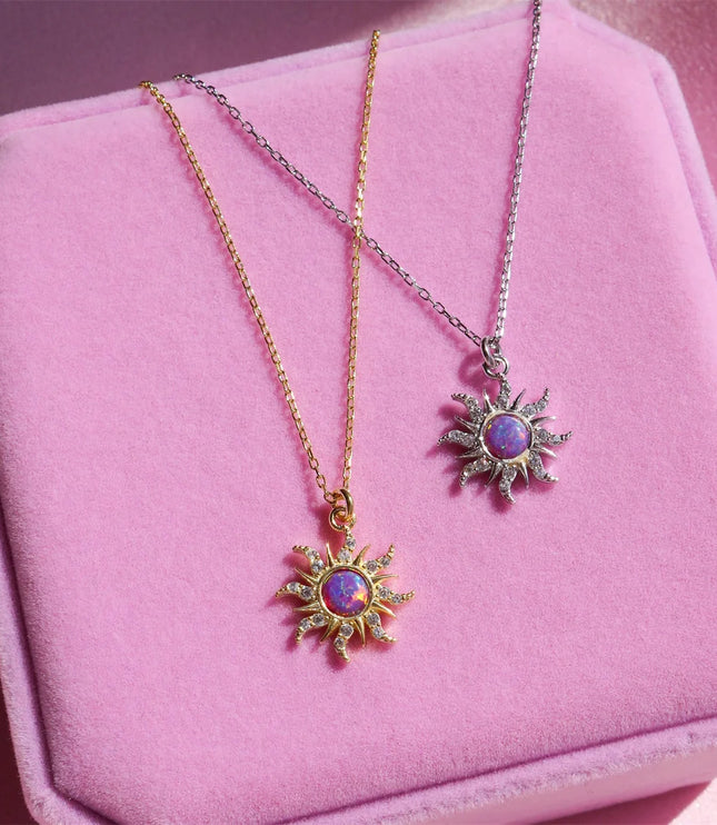 Opal Sun Necklace