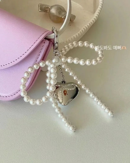 Bowknot Pearls Bag Charm