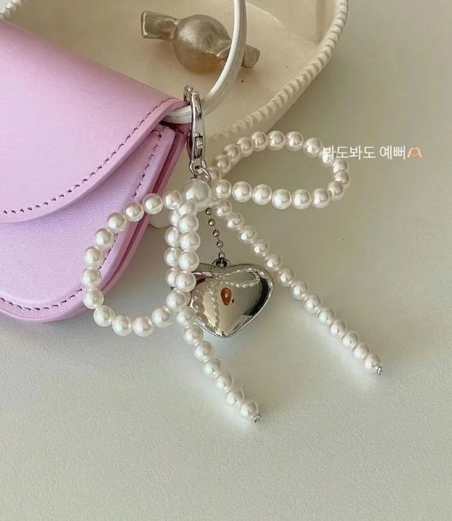 Bowknot Pearls Bag Charm