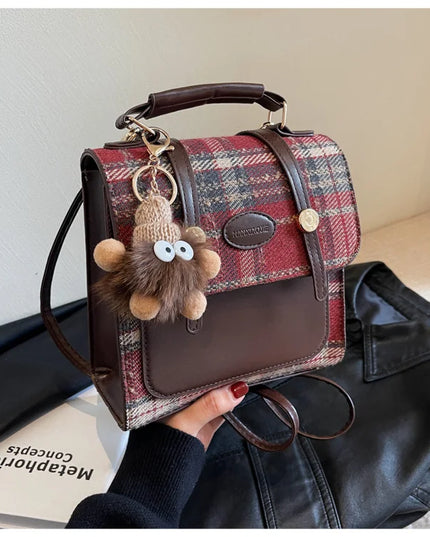 Vintage Plaid Backpack