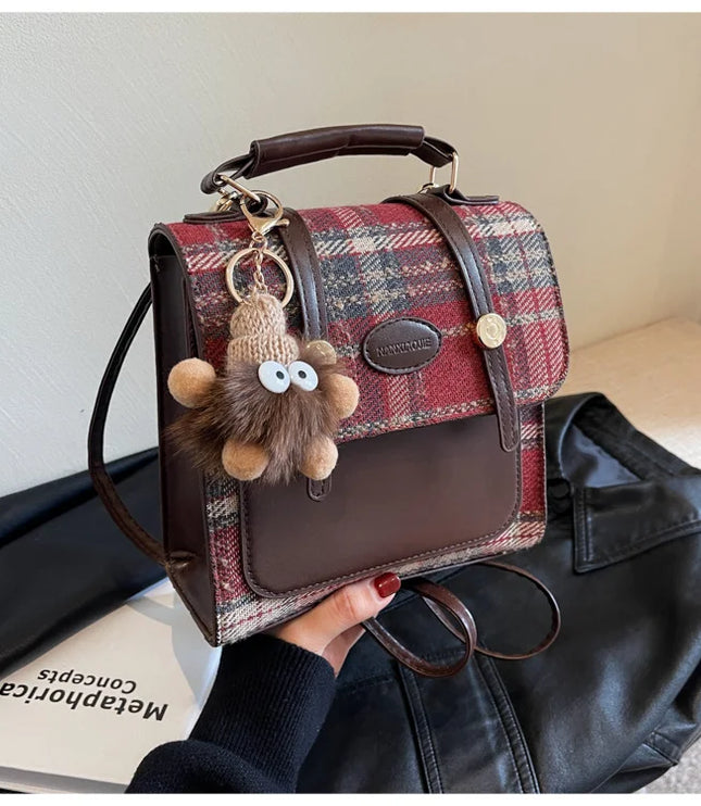 Vintage Plaid Backpack