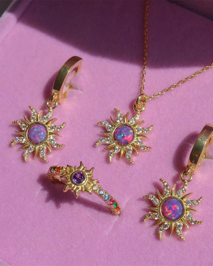 Opal Sun Earrings