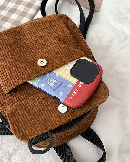 Mini Corduroy Backpack