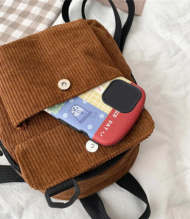 Mini Corduroy Backpack