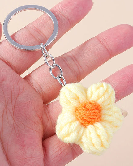 Crocheted Flower Bag Charm