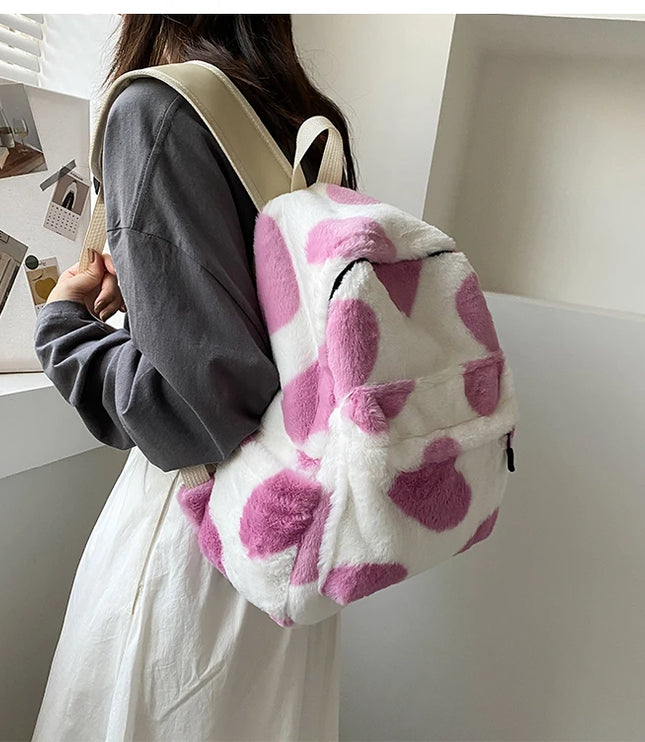 Heart Plush Backpack