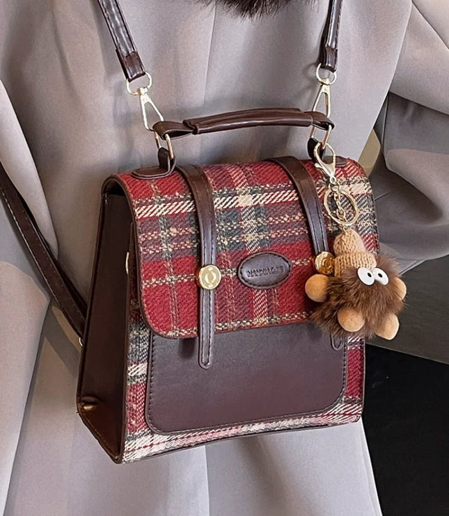 Vintage Plaid Backpack