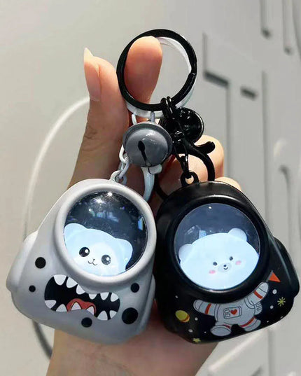 Bear Astronaut Lamp Keychain