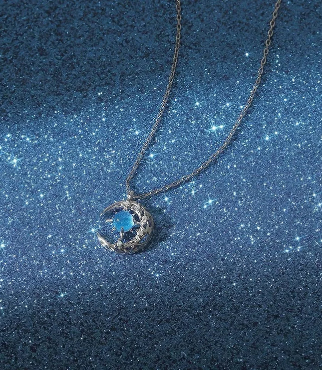 Crescent Moon & Star Necklace